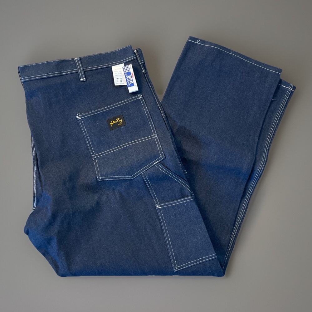 Men's Stan Ray Original Painter Pants Denim Size 48 X 34 Rare Size USA Made 5